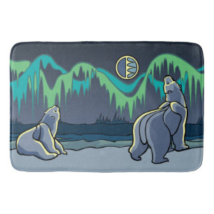 Polar Bear Bathmat Native Art Bath Dekoration indi Badematte
