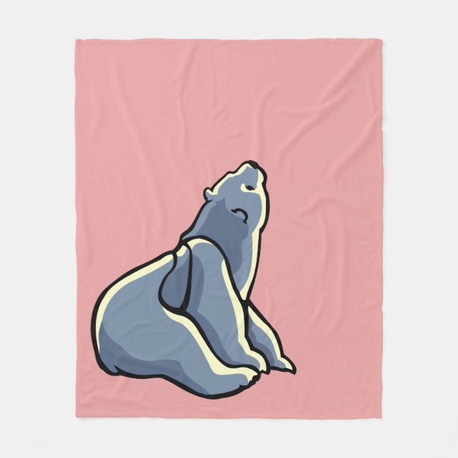 Polar Bear Blanket Rosa Bärenkuppe Decken (Vorderseite)