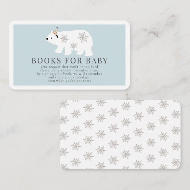 Polar Bear Blue Books for Baby Begleitkarte (Vorne/Hinten)