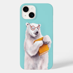 Polar Bear Book Lover Nerdy Case-Mate iPhone 14 Hülle