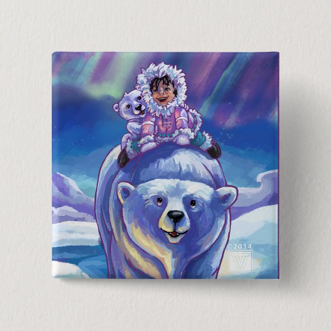 Polar Bear Bus Button (Vorderseite)