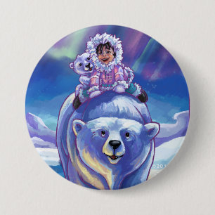 Polar Bear Bus Button