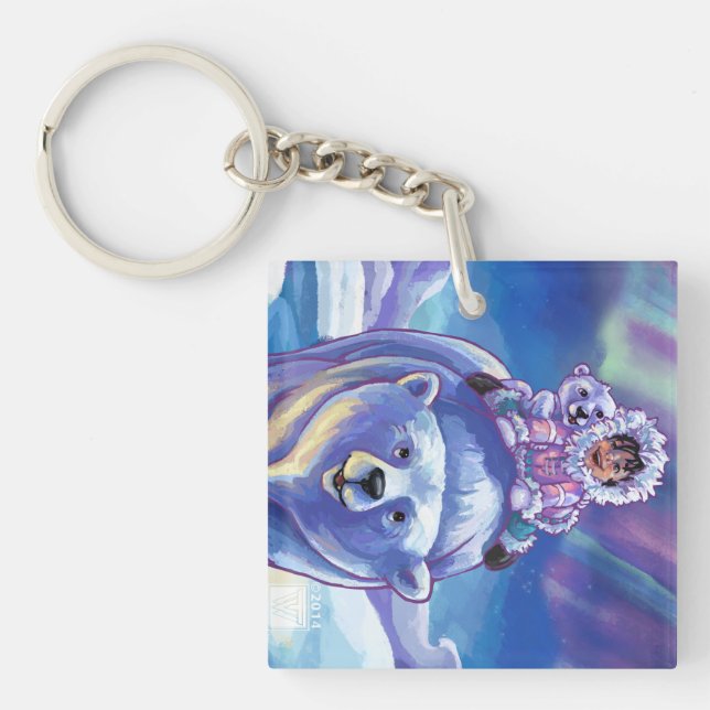 Polar Bear Bus Schlüsselanhänger (Vorderseite)