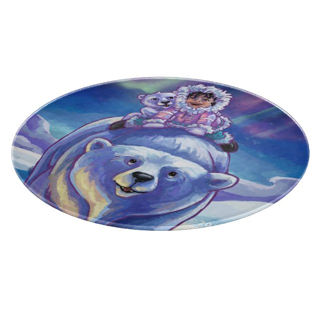 Polar Bear Bus Schneidebrett (Ecke)