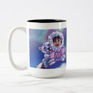 Polar Bear Bus Zweifarbige Tasse