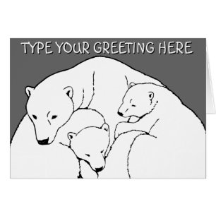 Polar Bear Cards Personalisiert Bärengrußkarten