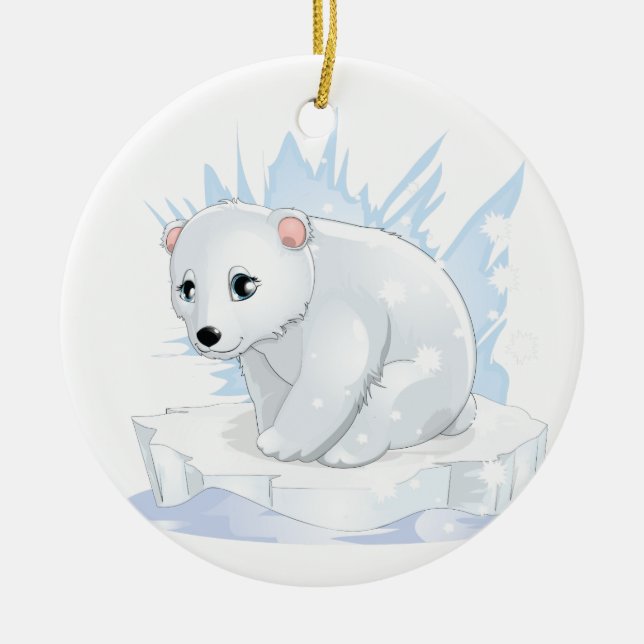 Polar Bear Ceramic Ornament (Vorne)