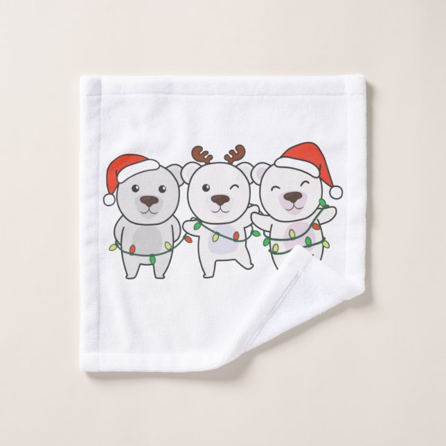 Polar Bear Christmas Animals Waschlappen (Waschlappen)