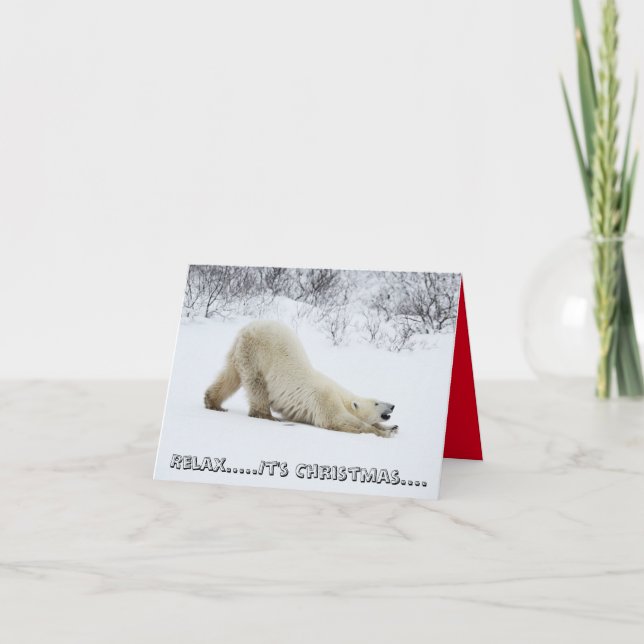 Polar Bear Christmas Card Feiertagskarte (Vorderseite)