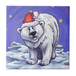 Polar Bear Christmas Fliese