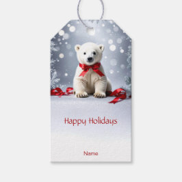 Polar Bear Christmas Gift Tag Geschenkanhänger