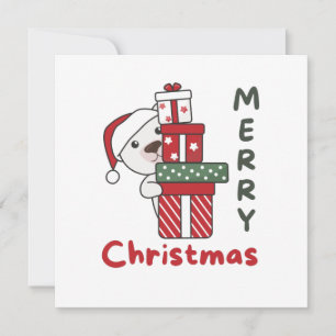 Polar Bear Christmas Gift Winter Animals Polar Einladung