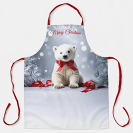 Polar Bear Christmas Holiday Apron Schürze