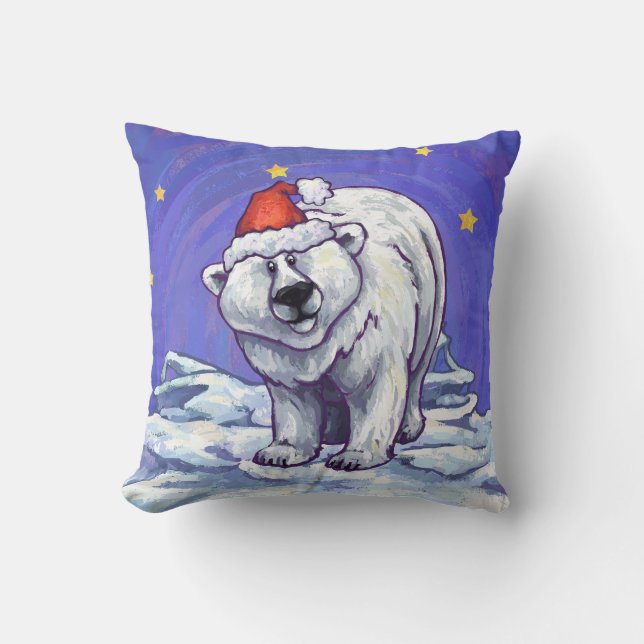 Polar Bear Christmas Kissen (Vorderseite)