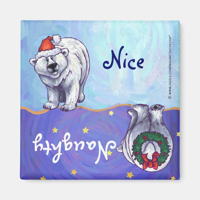 Polar Bear Christmas Magnet (Vorne)