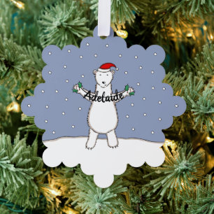 Polar Bear Christmas Ornament Karte