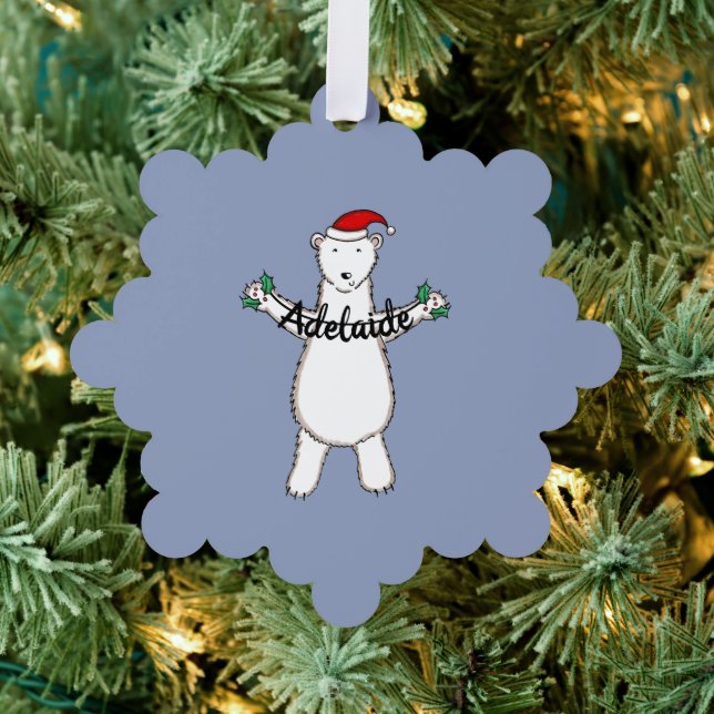 Polar Bear Christmas Ornament Karte (Insitu (Baum))