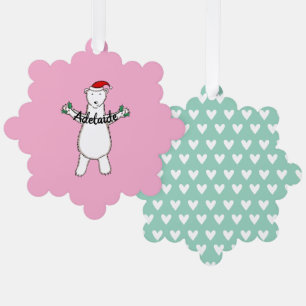Polar Bear Christmas Ornament Karte