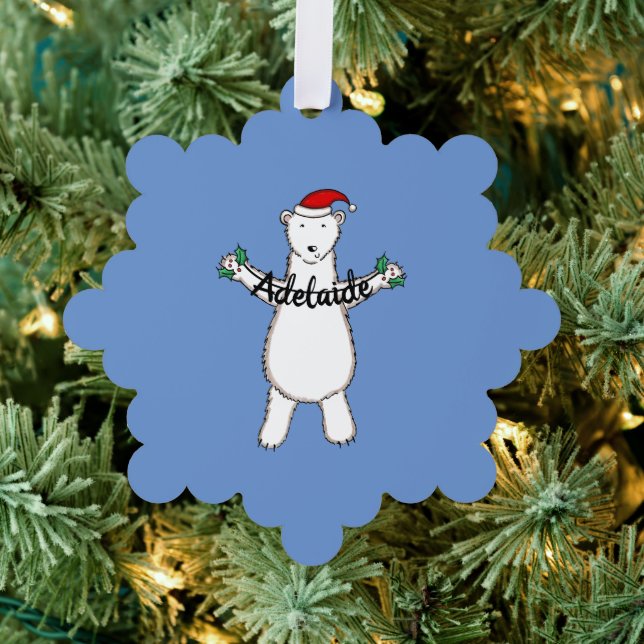 Polar Bear Christmas Ornament Karte (Insitu (Baum))