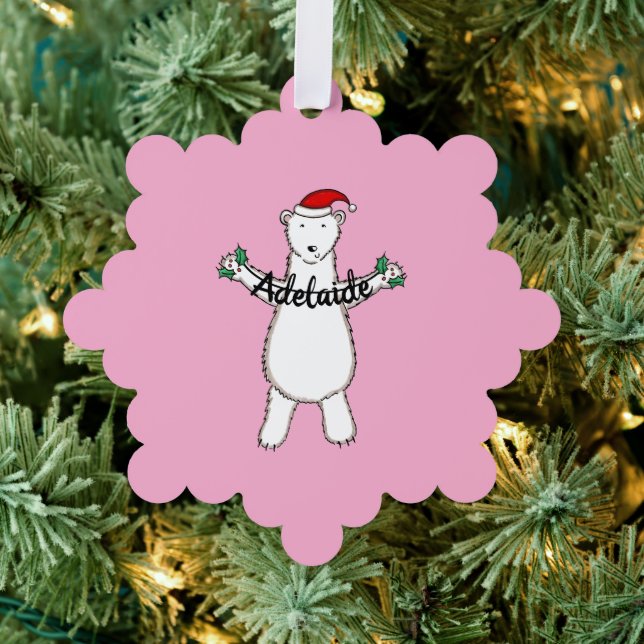 Polar Bear Christmas Ornament Karte (Insitu (Baum))
