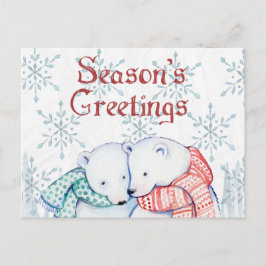 Polar Bear Christmas Postkarte