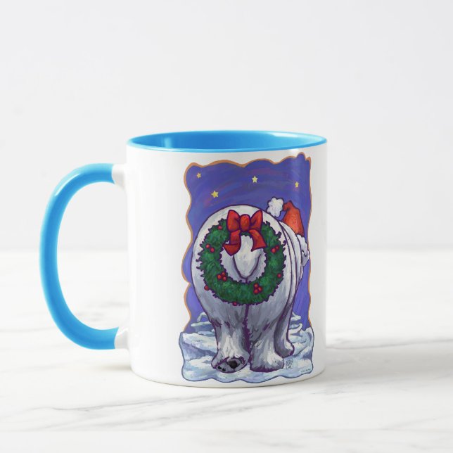 Polar Bear Christmas Tasse (Links)