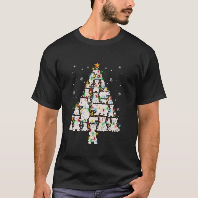 Polar Bear Christmas Tree Funny Ugly Christmas Pol T-Shirt (Vorderseite)