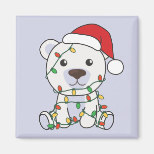Polar Bear Christmas Winter Animals Polar Bears Ma Magnet