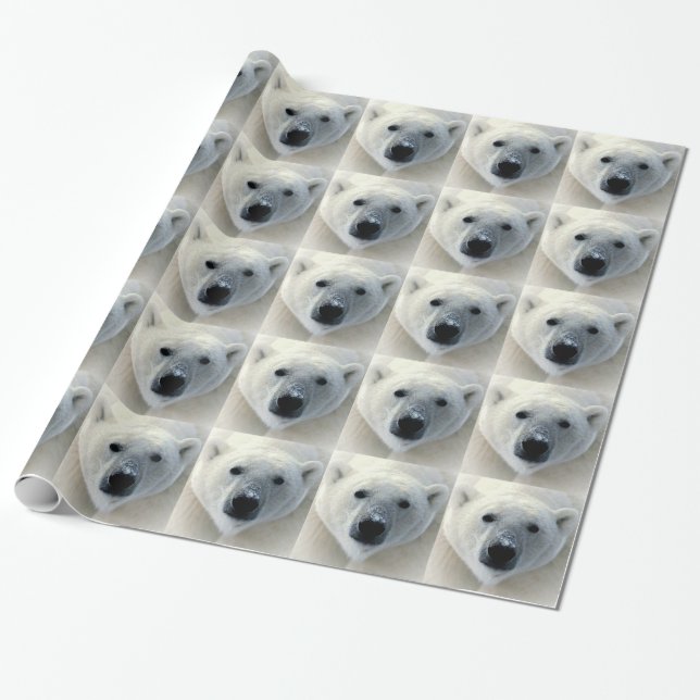 Polar Bear Christmas Wrap Paper Geschenkpapier (Ungerollt)