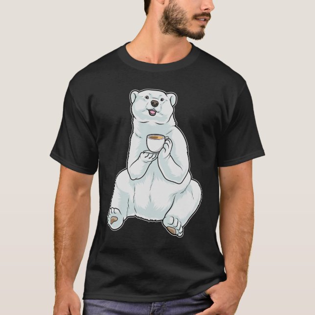 Polar bear Coffee Cup T-Shirt (Vorderseite)
