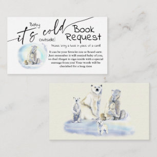 Polar Bear Cold Outdoor Book for Baby Shower Game Begleitkarte