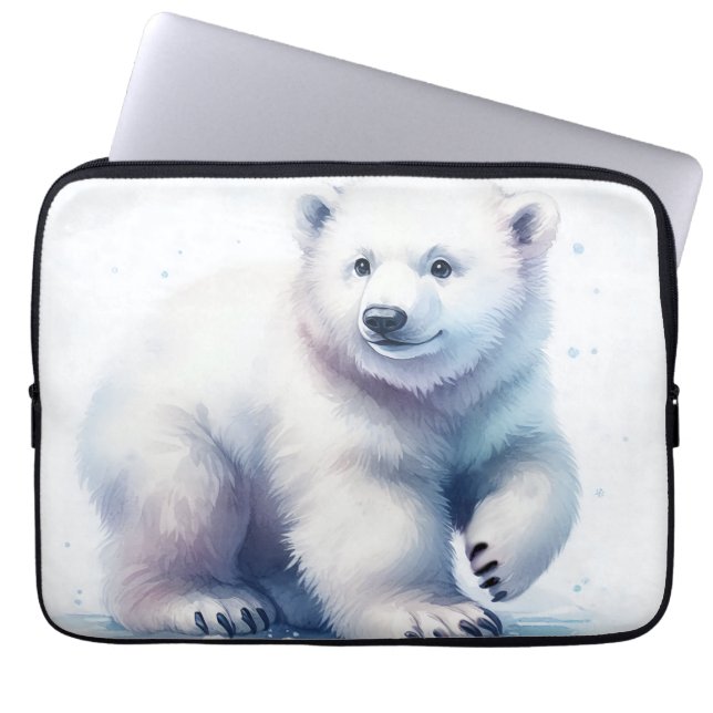 Polar Bear Cool Calm & Unaufhaltsam Laptopschutzhülle (Vorderseite)