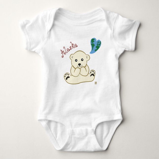 Polar Bear Cub Bodysuit for Baby Baby Strampler (Vorderseite)