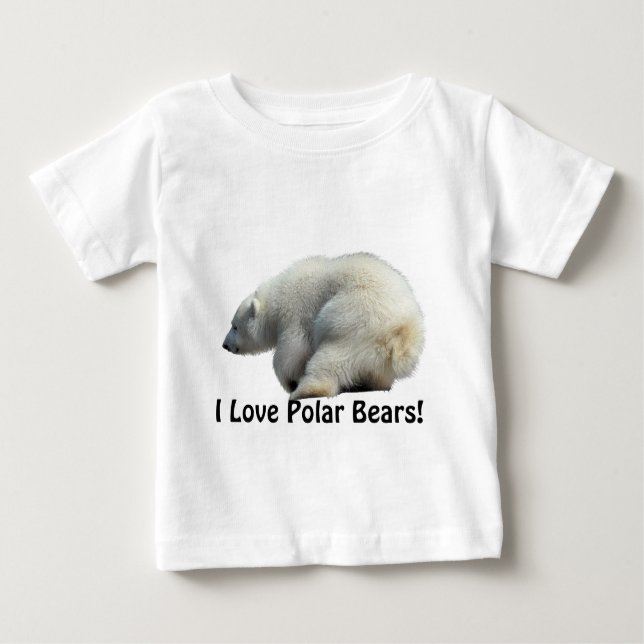 Polar Bear Cub Foto Art Apparel Baby T-shirt (Vorderseite)