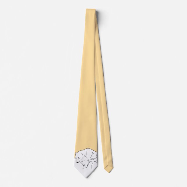 Polar Bear & Cub Krawatte Wildlife Art Krawatte /  (Vorderseite)