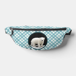 Polar Bear Cub Malerei Original Wildlife Art Bauchtasche