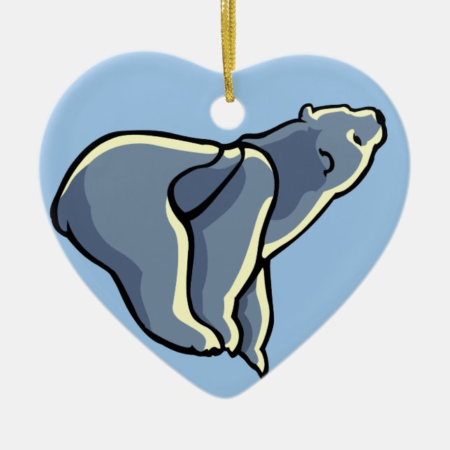 Polar Bear Cub Ornament Personalisiert Bären Kunst (Vorne)