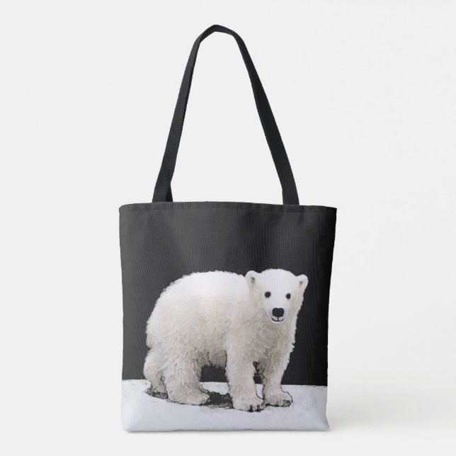 Polar Bear Cub Painting - Original Wildlife (Rückseite)