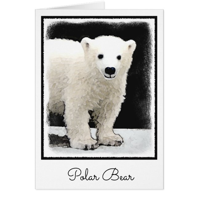 Polar Bear Cub Painting - Original Wildlife Art (Vorne)