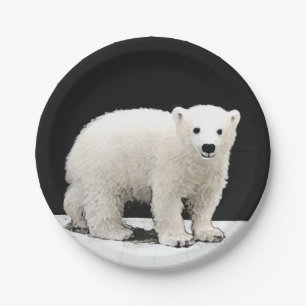 Polar Bear Cub Painting - Original Wildlife Art Pappteller