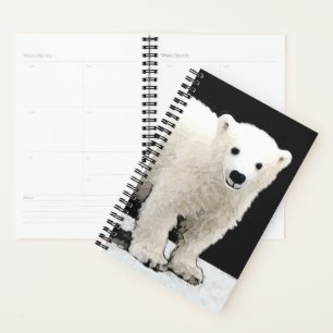 Polar Bear Cub Painting - Original Wildlife Art Planer