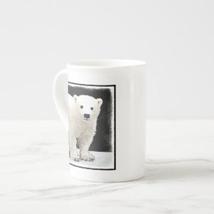 Polar Bear Cub Painting - Original Wildlife Art Prozellantasse