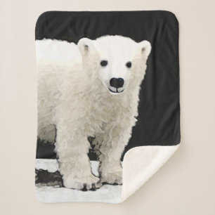 Polar Bear Cub Painting - Original Wildlife Art Sherpadecke