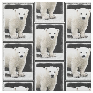 Polar Bear Cub Painting - Original Wildlife Art Stoff