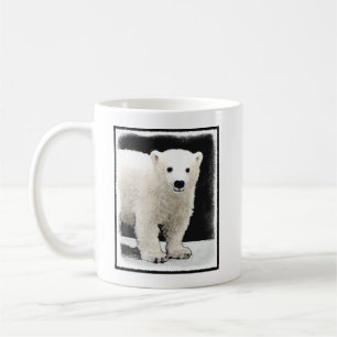 Polar Bear Cub Painting - Original Wildlife Art Tasse