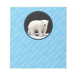 Polar Bear Cub Painting - Ursprüngliche Kunst, Dic Notizblock