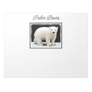 Polar Bear Cub Painting - Ursprüngliche Kunst, Dic Notizblock