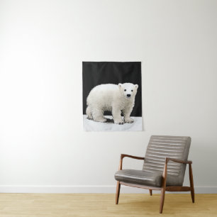 Polar Bear Cub Painting - Ursprüngliche Kunst, Dic Wandteppich