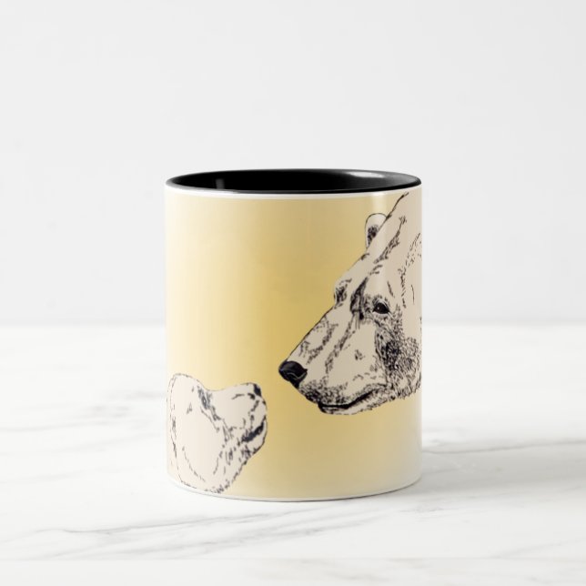 Polar Bear & Cube Coffee Tasse Wildlife Art Cups (Mittel)
