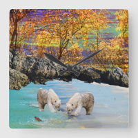 Polar Bear Cubs Fischen,